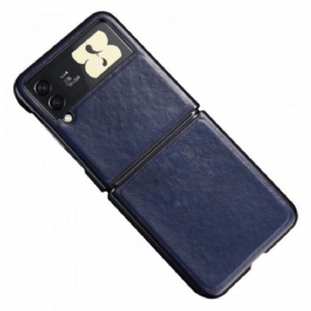 Hoesje voor Samsung Galaxy Z Flip 3 5G Folio-hoesje Stiksels Met Leereffect