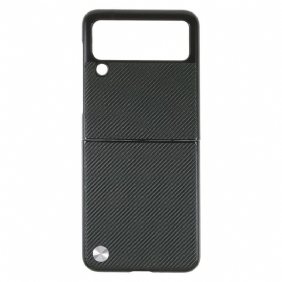 Hoesje voor Samsung Galaxy Z Flip 3 5G Folio-hoesje X-level Koolstofvezel