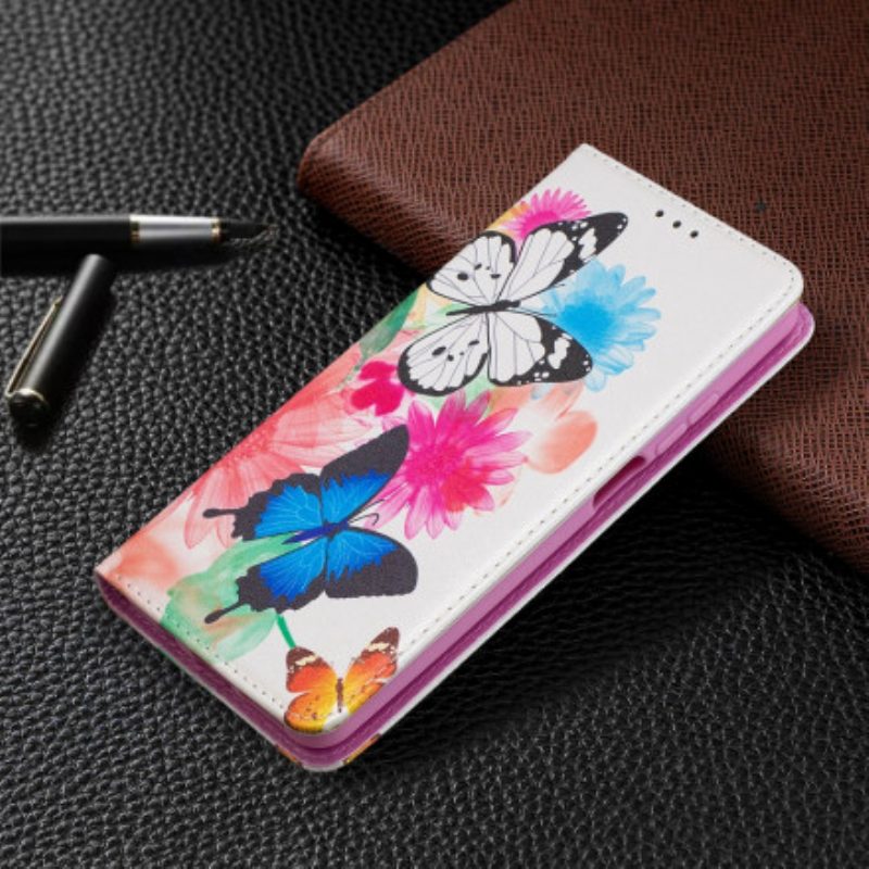 Bescherming Hoesje voor Xiaomi Mi 10T Lite Folio-hoesje Kleurrijke Vlinders