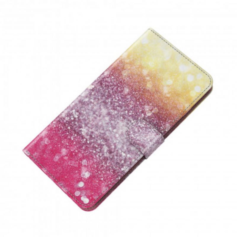 Folio-hoesje voor Xiaomi Mi 10T Lite Lichtvlek Glitter Magenta