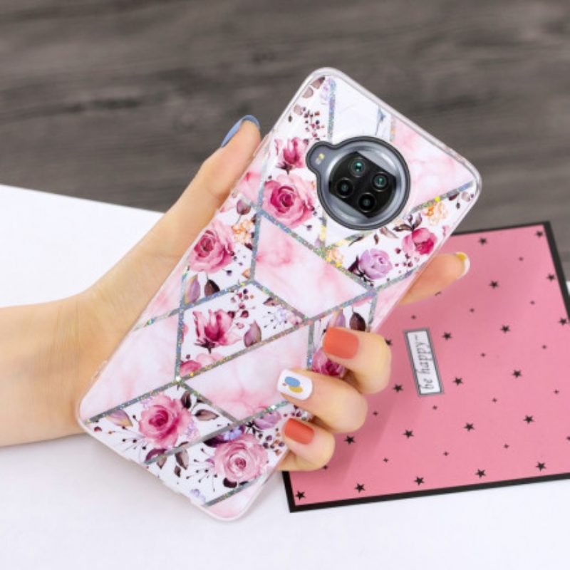 Hoesje voor Xiaomi Mi 10T Lite Gemarmerde Bloemen