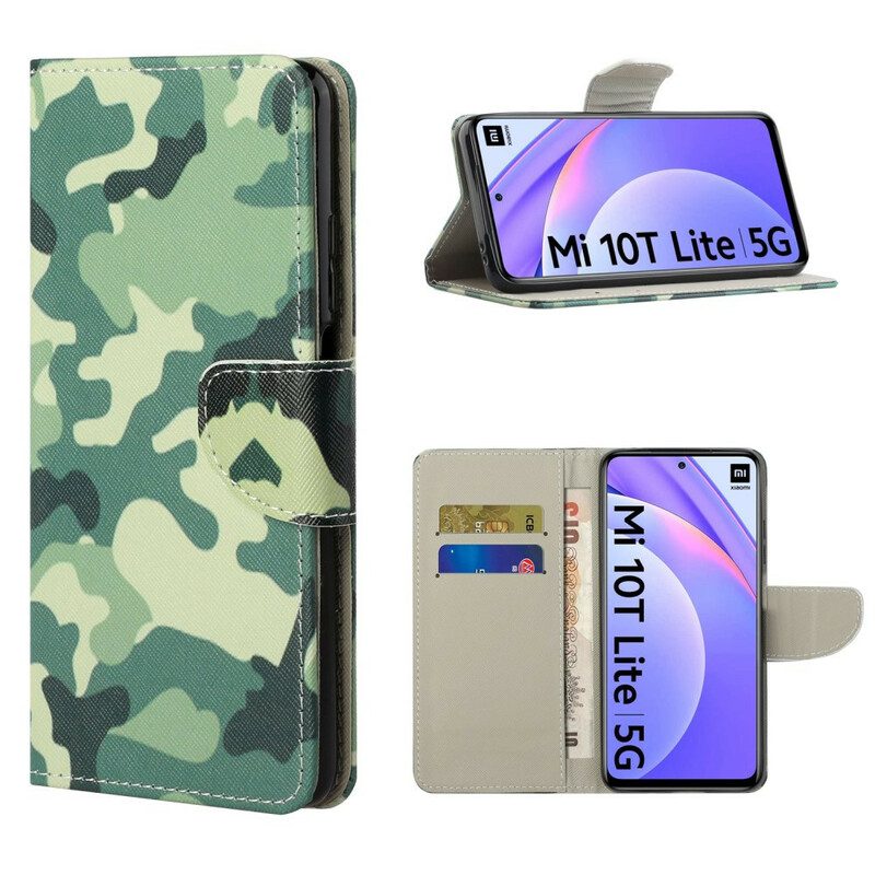 Leren Hoesje voor Xiaomi Mi 10T Lite Camouflage