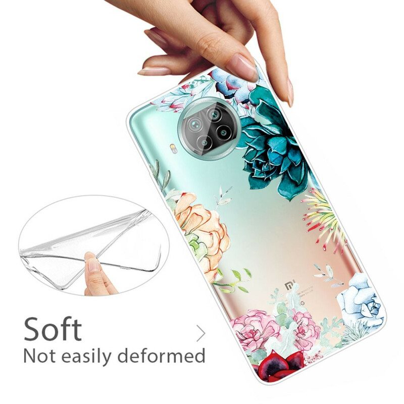 Telefoonhoesje voor Xiaomi Mi 10T Lite Aquarel Bloemen