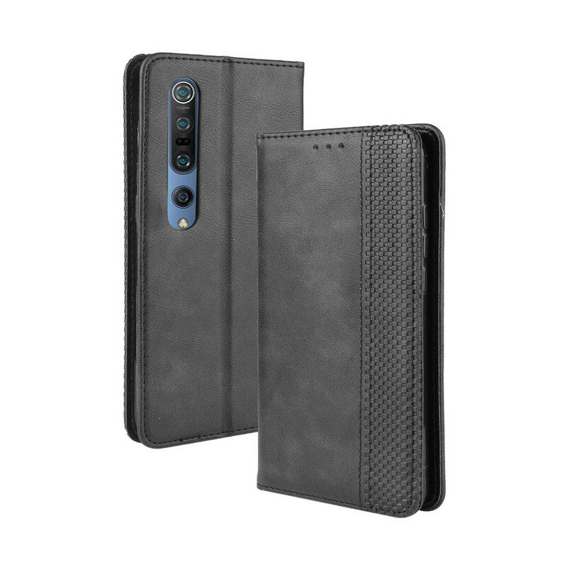 Bescherming Hoesje voor Xiaomi Mi 10 / 10 Pro Folio-hoesje Gestileerd Vintage Leereffect