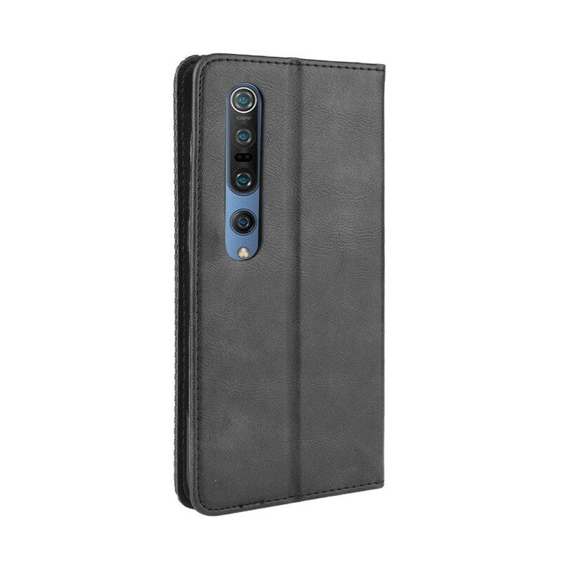 Bescherming Hoesje voor Xiaomi Mi 10 / 10 Pro Folio-hoesje Gestileerd Vintage Leereffect