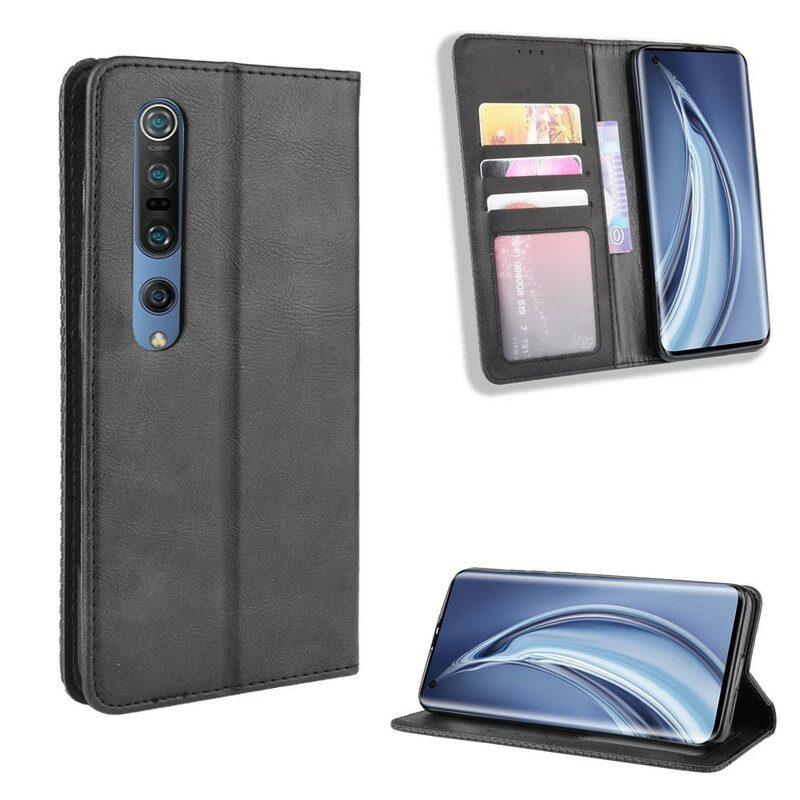 Bescherming Hoesje voor Xiaomi Mi 10 / 10 Pro Folio-hoesje Gestileerd Vintage Leereffect