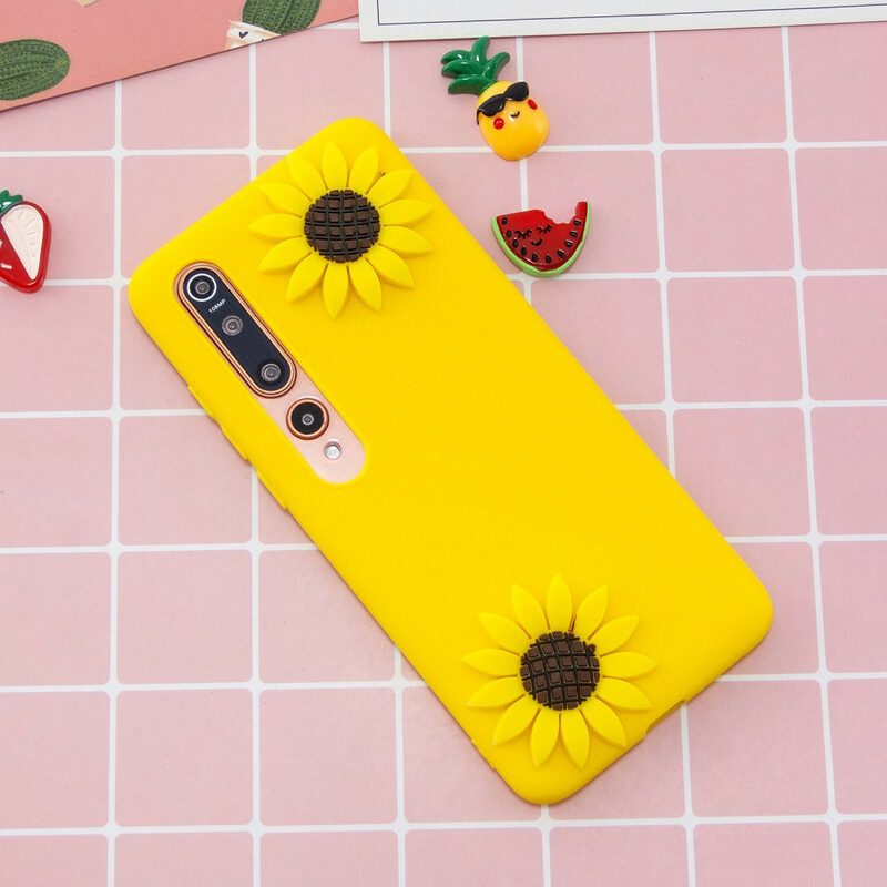 Hoesje voor Xiaomi Mi 10 / 10 Pro 3d Zonnebloemen