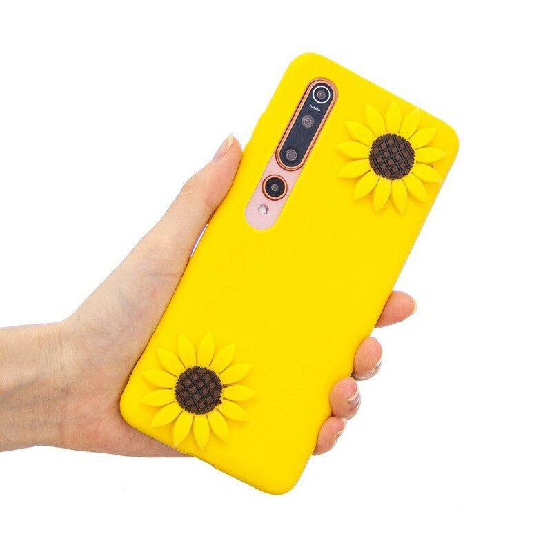 Hoesje voor Xiaomi Mi 10 / 10 Pro 3d Zonnebloemen