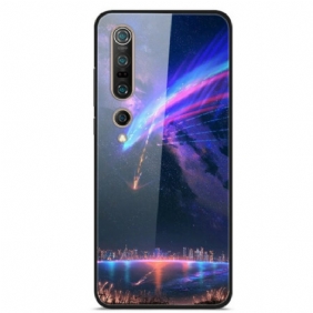 Hoesje voor Xiaomi Mi 10 / 10 Pro Galaxy Sterrenbeeld Gehard Glas