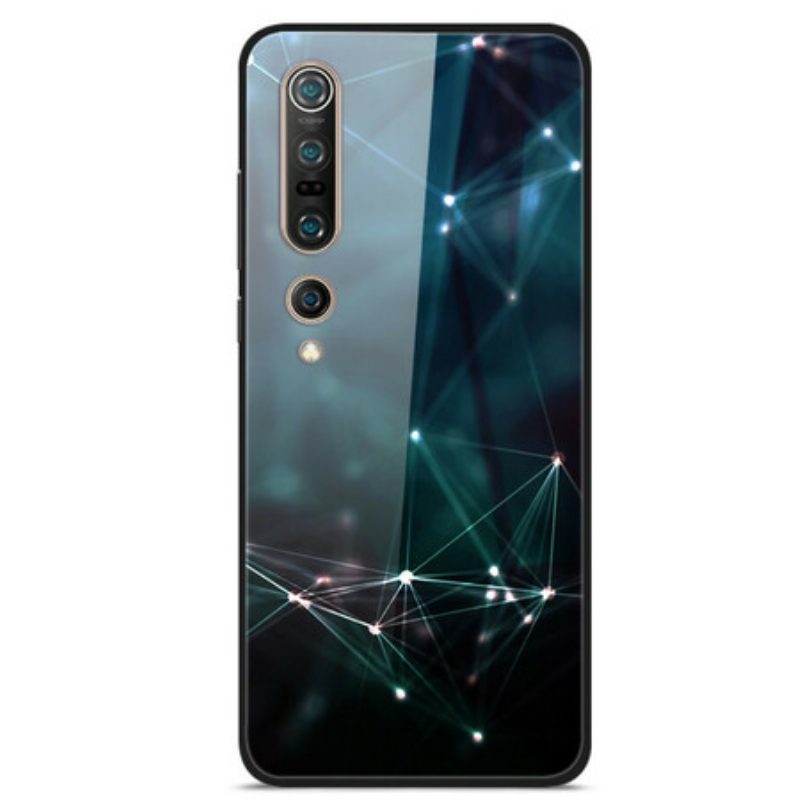 Hoesje voor Xiaomi Mi 10 / 10 Pro Gehard Glas Abstracte Kleuren