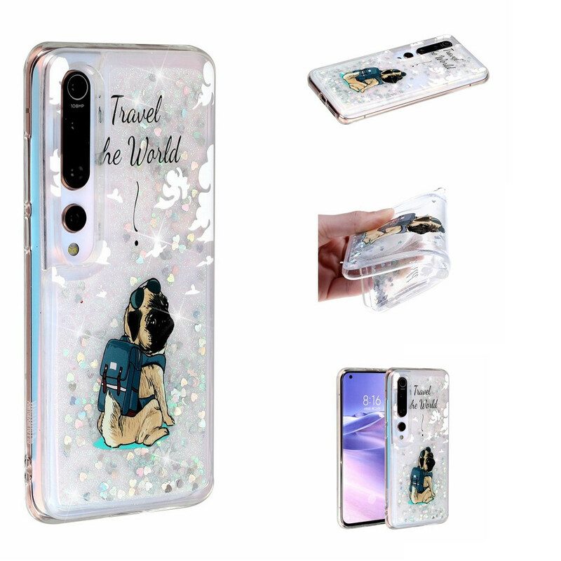 Hoesje voor Xiaomi Mi 10 / 10 Pro Glitter Hond