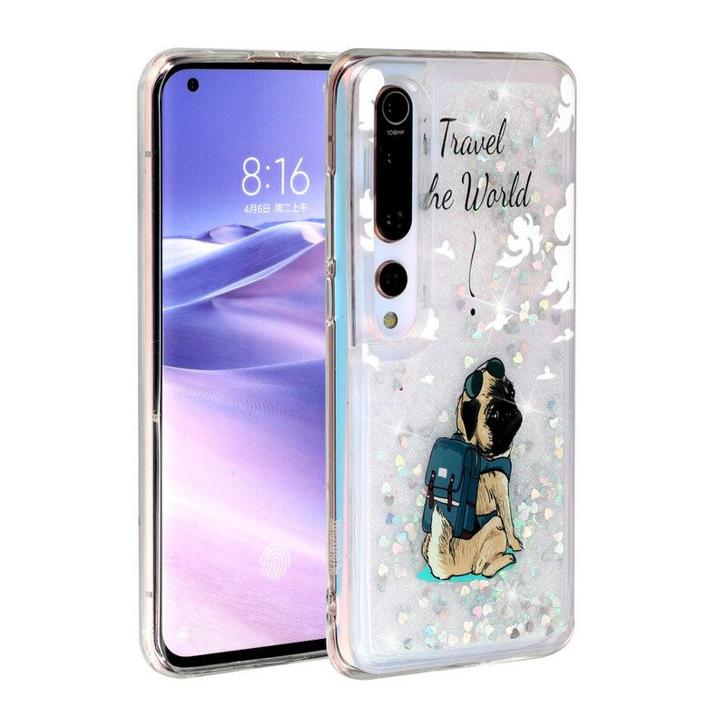 Hoesje voor Xiaomi Mi 10 / 10 Pro Glitter Hond