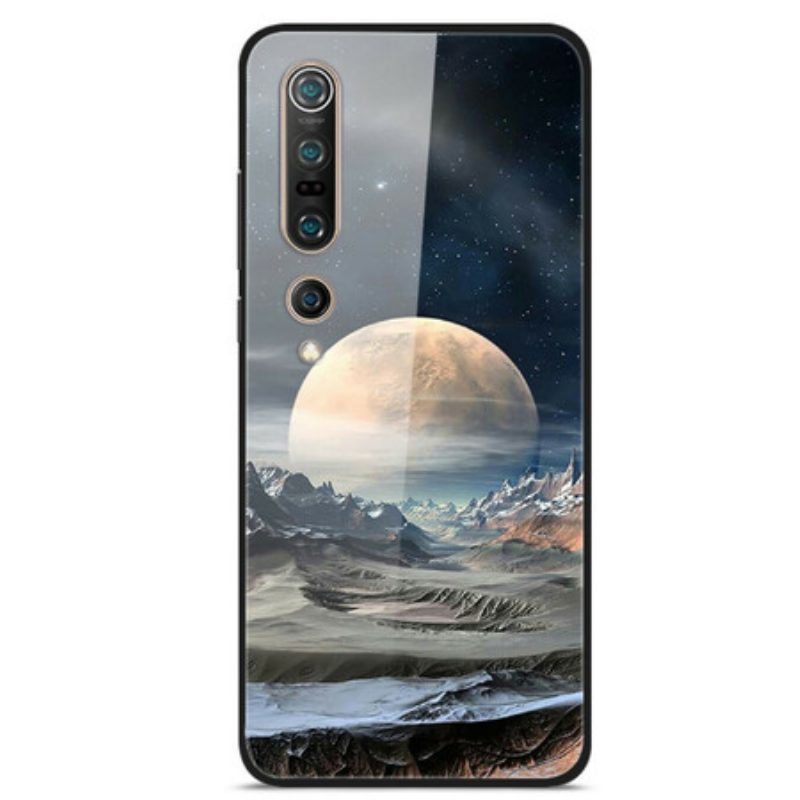 Hoesje voor Xiaomi Mi 10 / 10 Pro Space Moon Gehard Glas