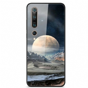 Hoesje voor Xiaomi Mi 10 / 10 Pro Space Moon Gehard Glas