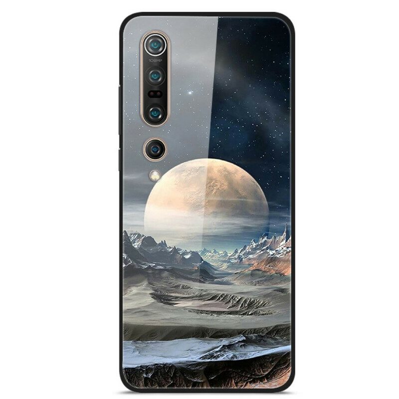 Hoesje voor Xiaomi Mi 10 / 10 Pro Space Moon Gehard Glas