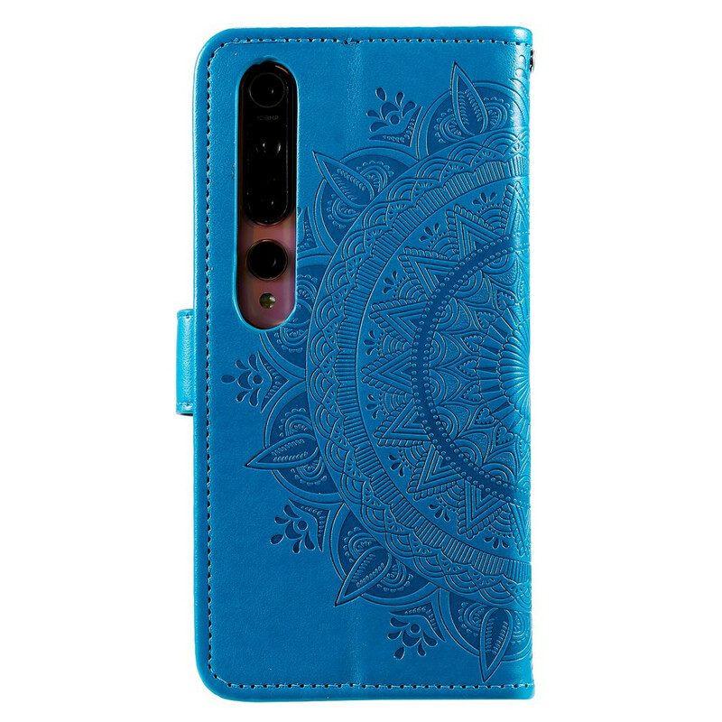 Leren Hoesje voor Xiaomi Mi 10 / 10 Pro Zon Mandala