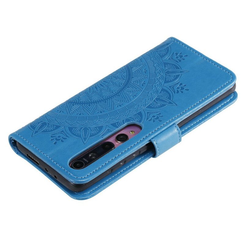 Leren Hoesje voor Xiaomi Mi 10 / 10 Pro Zon Mandala