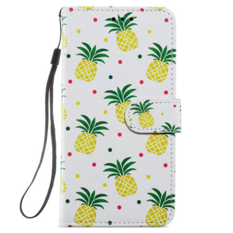 Bescherming Hoesje Samsung Galaxy S24 5g Ananas Met Bandje