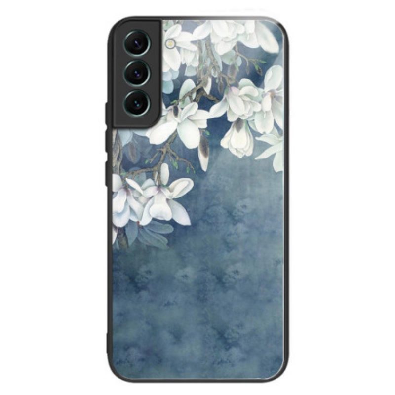 Case Hoesje Samsung Galaxy S24 5g Telefoonhoesje Magnolia's Gehard Glas