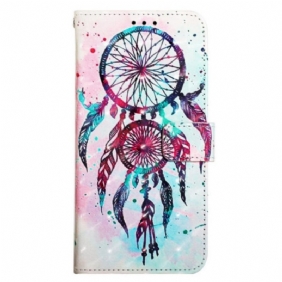 Folio-hoesje Samsung Galaxy S24 5g Dromenvanger Met Rode Aquarel