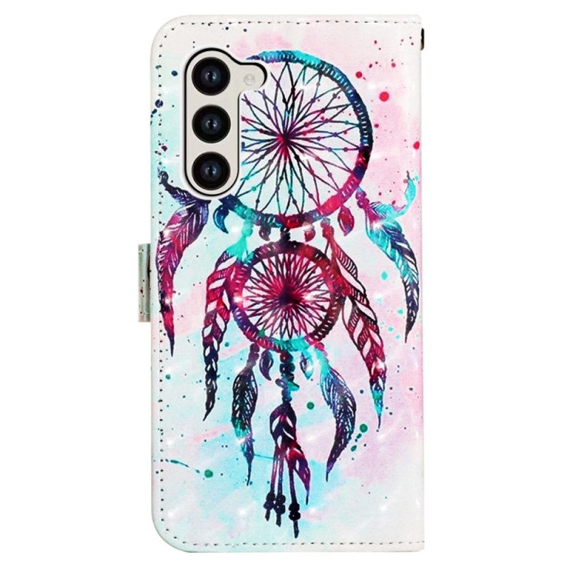 Folio-hoesje Samsung Galaxy S24 5g Dromenvanger Met Rode Aquarel