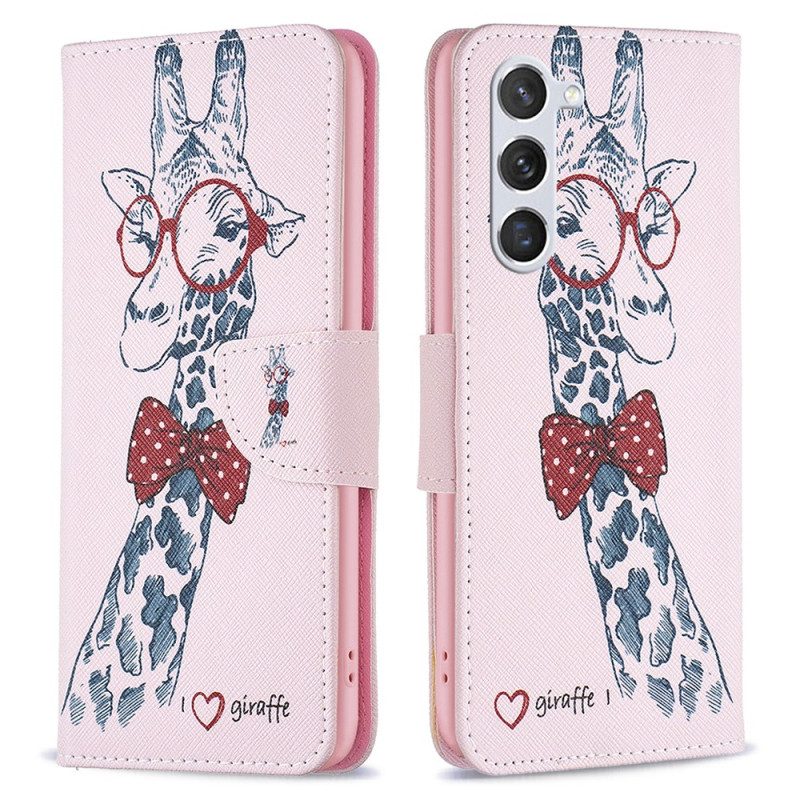 Folio-hoesje Samsung Galaxy S24 5g Telefoonhoesje Intello-giraffe