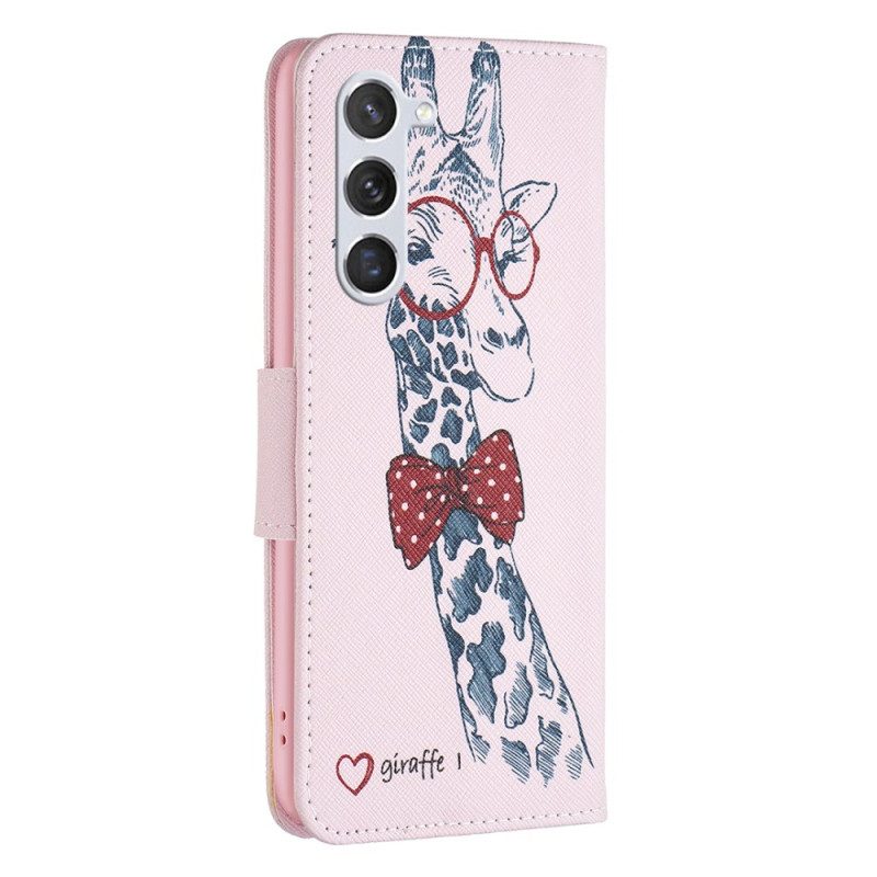 Folio-hoesje Samsung Galaxy S24 5g Telefoonhoesje Intello-giraffe