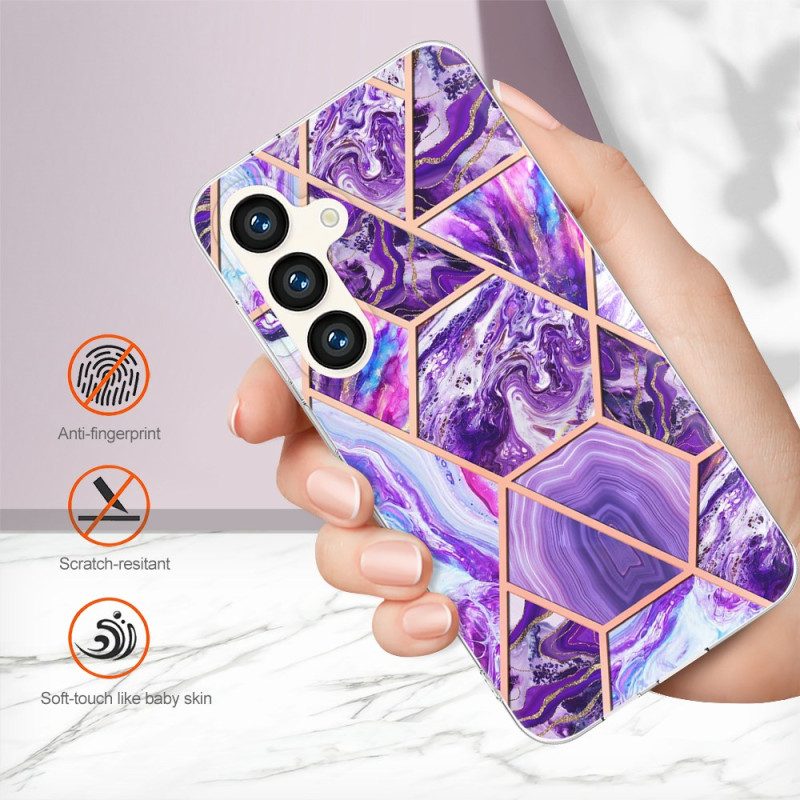 Hoesje Samsung Galaxy S24 5g Geometrisch Marmer