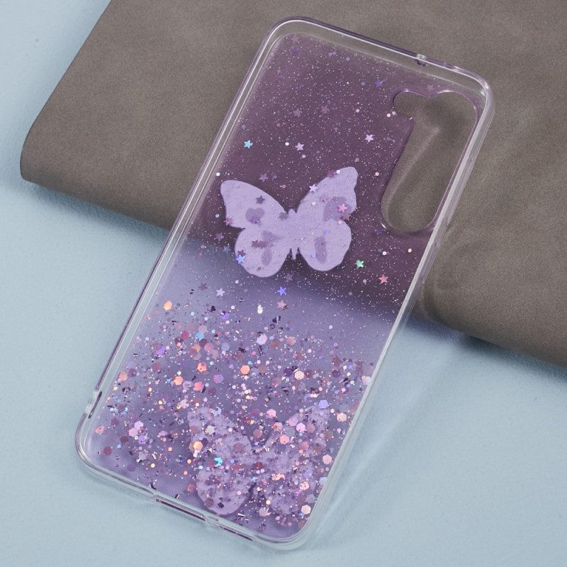 Hoesje Samsung Galaxy S24 5g Glittervlinders Bescherming Hoesje