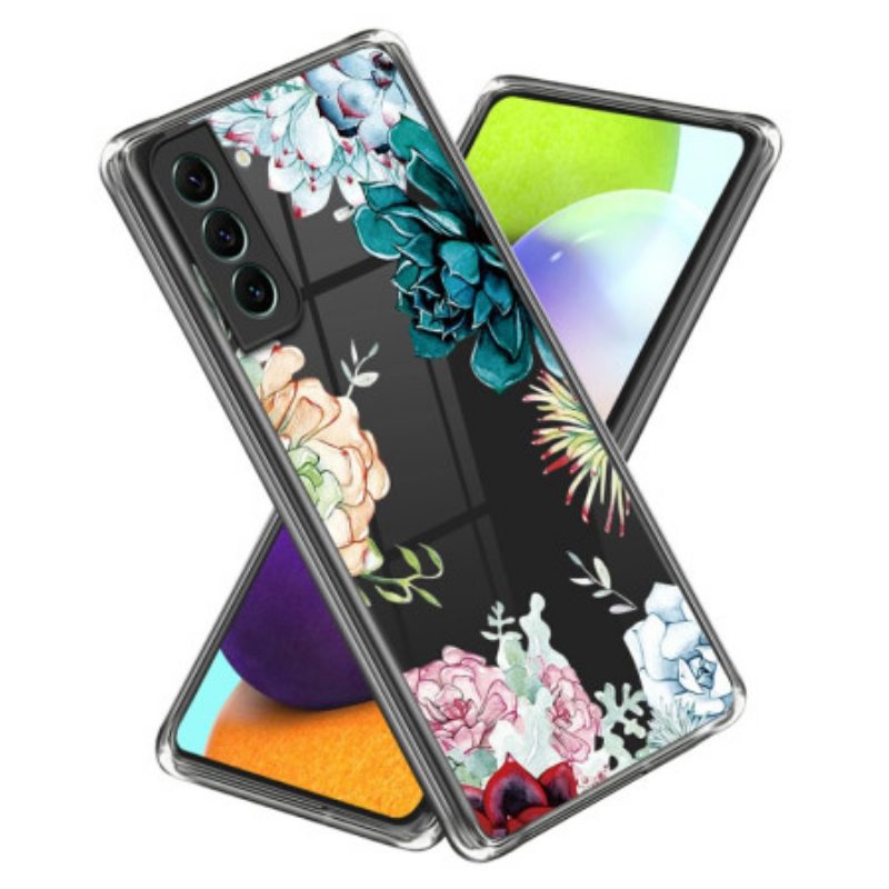 Hoesje Samsung Galaxy S24 5g Transparant Bloemen