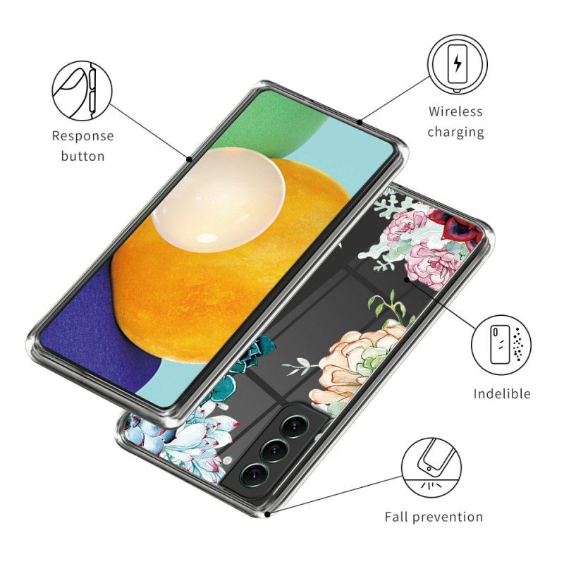 Hoesje Samsung Galaxy S24 5g Transparant Bloemen