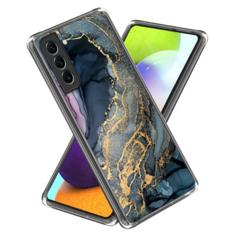 Hoesje Voor Samsung Galaxy S24 5g Gouden Abstract Marmerpatroon