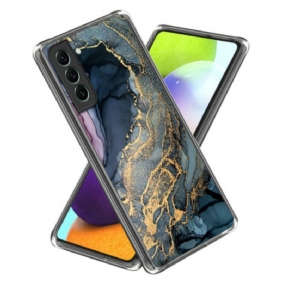 Hoesje Voor Samsung Galaxy S24 5g Gouden Abstract Marmerpatroon