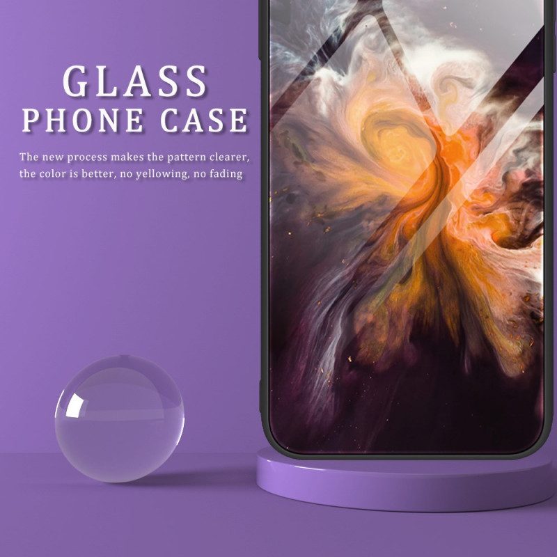 Hoesje Voor Samsung Galaxy S24 5g Marmerpatroon Van Gehard Glas