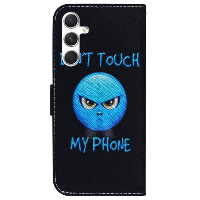 Leren Hoesje Samsung Galaxy S24 5g Emoji-telefoon Bescherming Hoesje