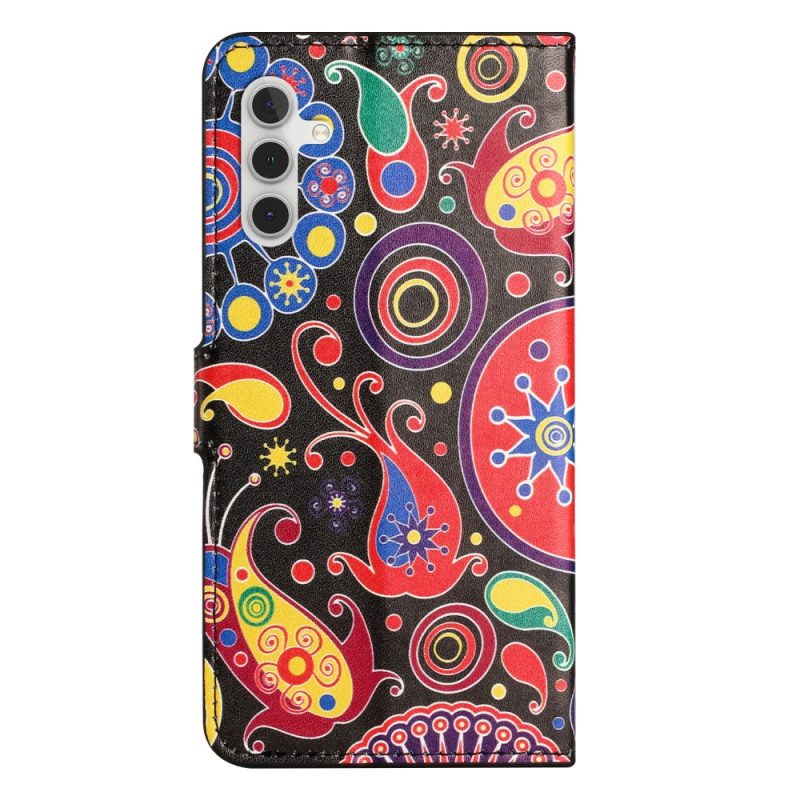 Leren Hoesje Samsung Galaxy S24 5g Galaxy-patroon Bescherming Hoesje