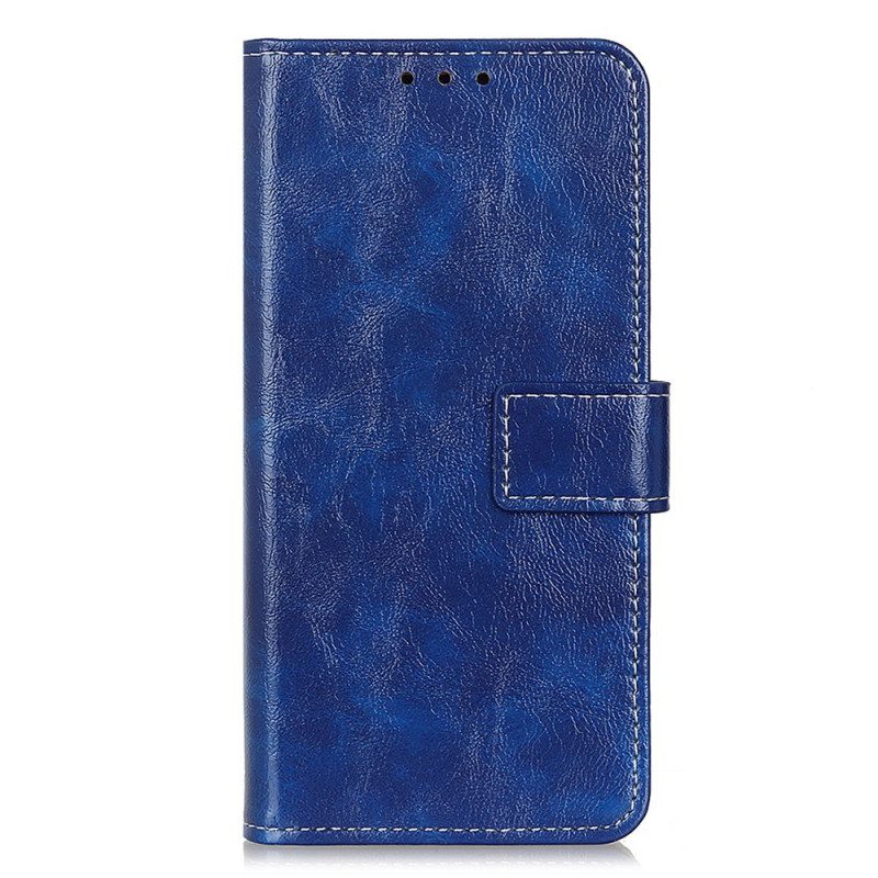 Leren Hoesje Samsung Galaxy S24 5g Imitatielakleer Zichtbare Stiksels Bescherming Hoesje