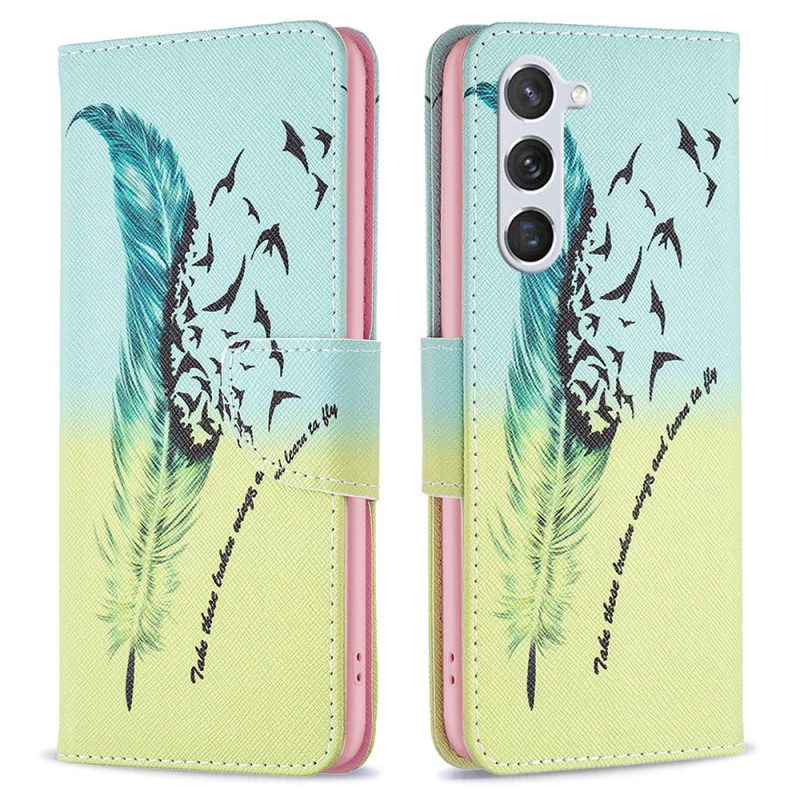 Leren Hoesje Samsung Galaxy S24 5g Veer Bescherming Hoesje