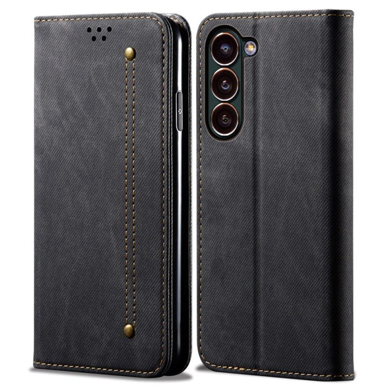 Leren Hoesje Voor Samsung Galaxy S24 5g Jeansstijl