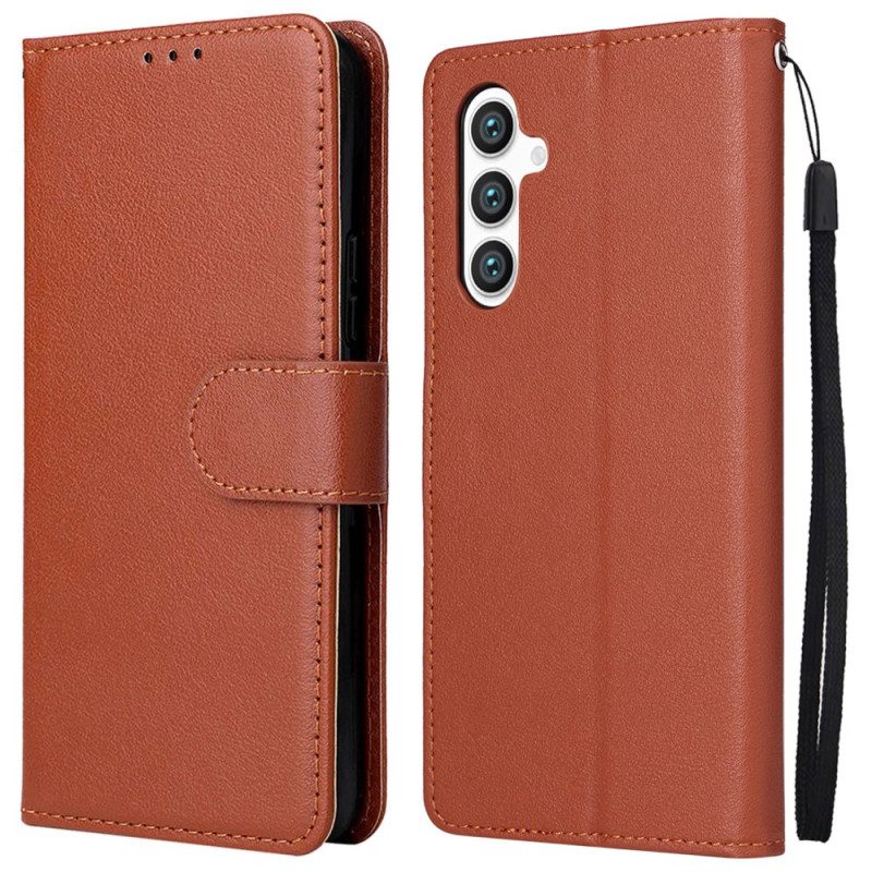 Leren Hoesje Voor Samsung Galaxy S24 5g Klassiek Met Lnière