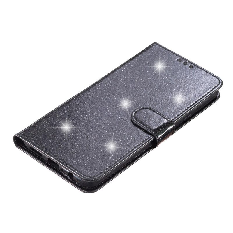 Leren Hoesje Voor Samsung Galaxy S24 5g Met Glitters