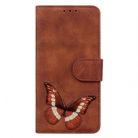 Leren Hoesje Voor Samsung Galaxy S24 5g Vlinder Met Riem