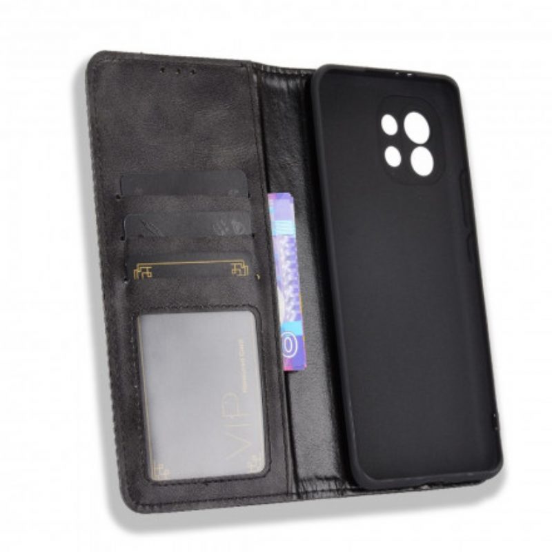 Bescherming Hoesje voor Xiaomi Mi 11 (5G) Folio-hoesje Gestileerd Vintage Leereffect