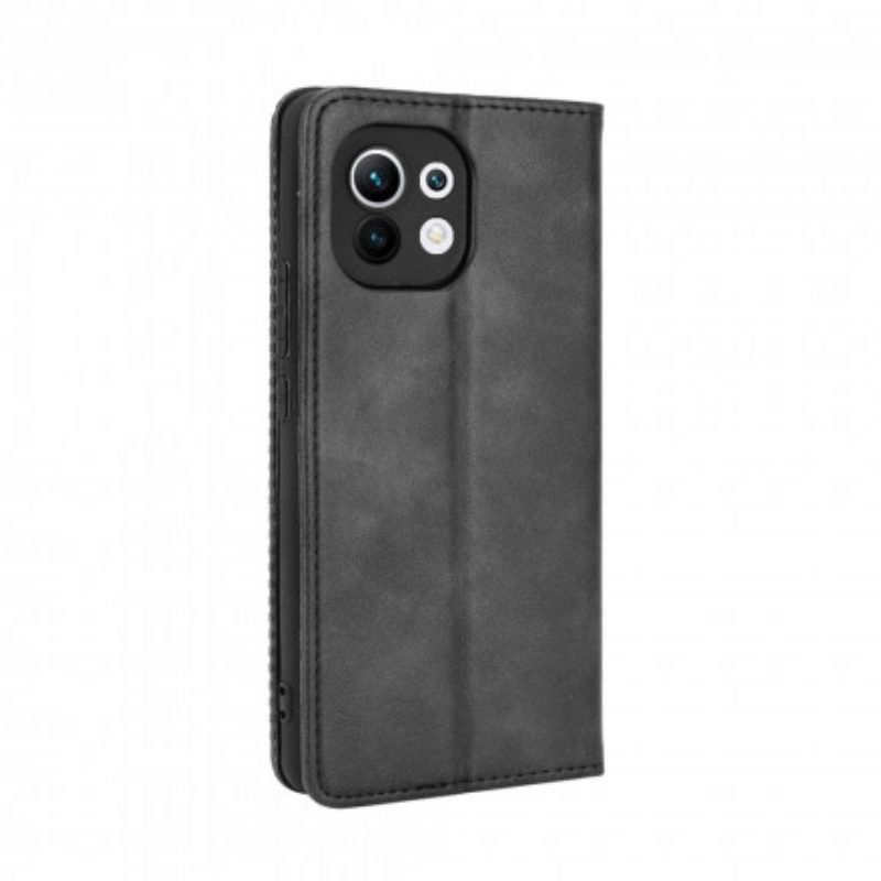 Bescherming Hoesje voor Xiaomi Mi 11 (5G) Folio-hoesje Gestileerd Vintage Leereffect