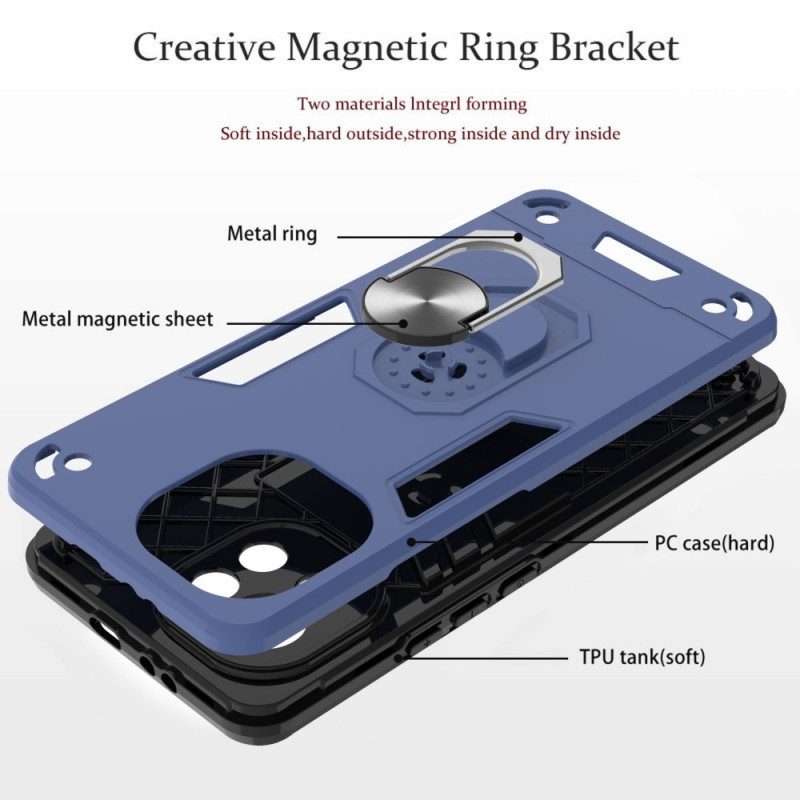 Hoesje voor Xiaomi Mi 11 (5G) Afneembare Ring-support Metallic