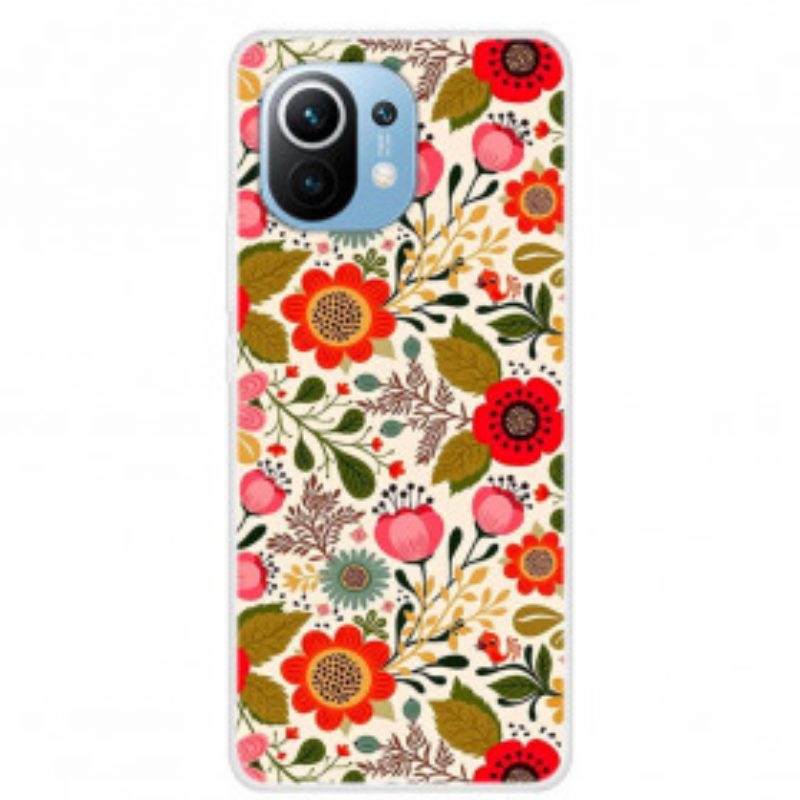 Hoesje voor Xiaomi Mi 11 (5G) Bloemen Tapijt