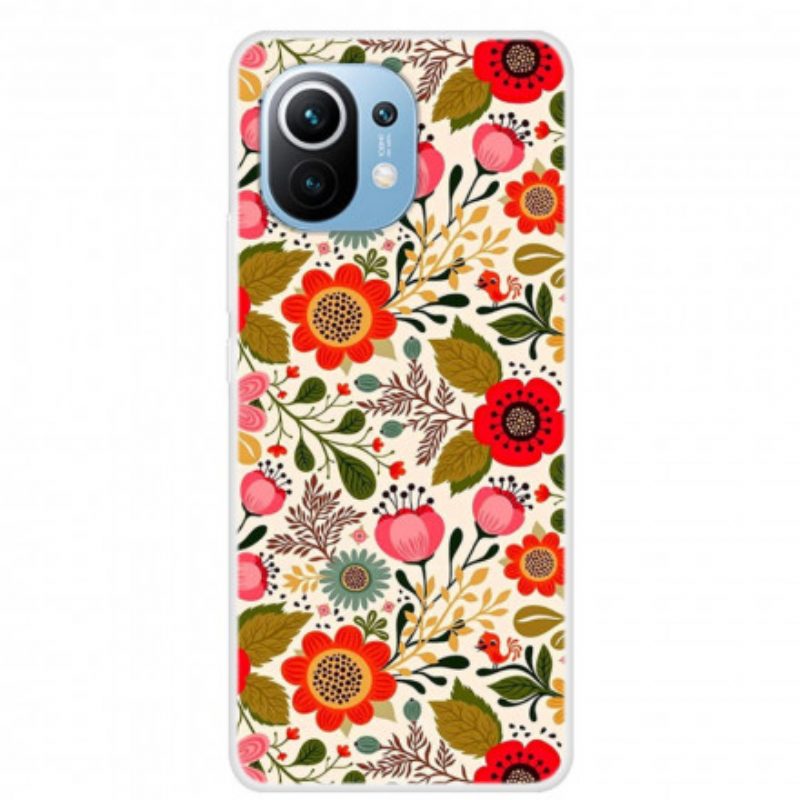 Hoesje voor Xiaomi Mi 11 (5G) Bloemen Tapijt