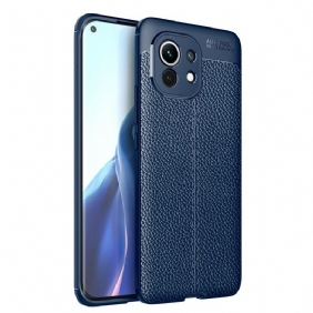 Hoesje voor Xiaomi Mi 11 (5G) Dubbellijnig Litchi-leereffect