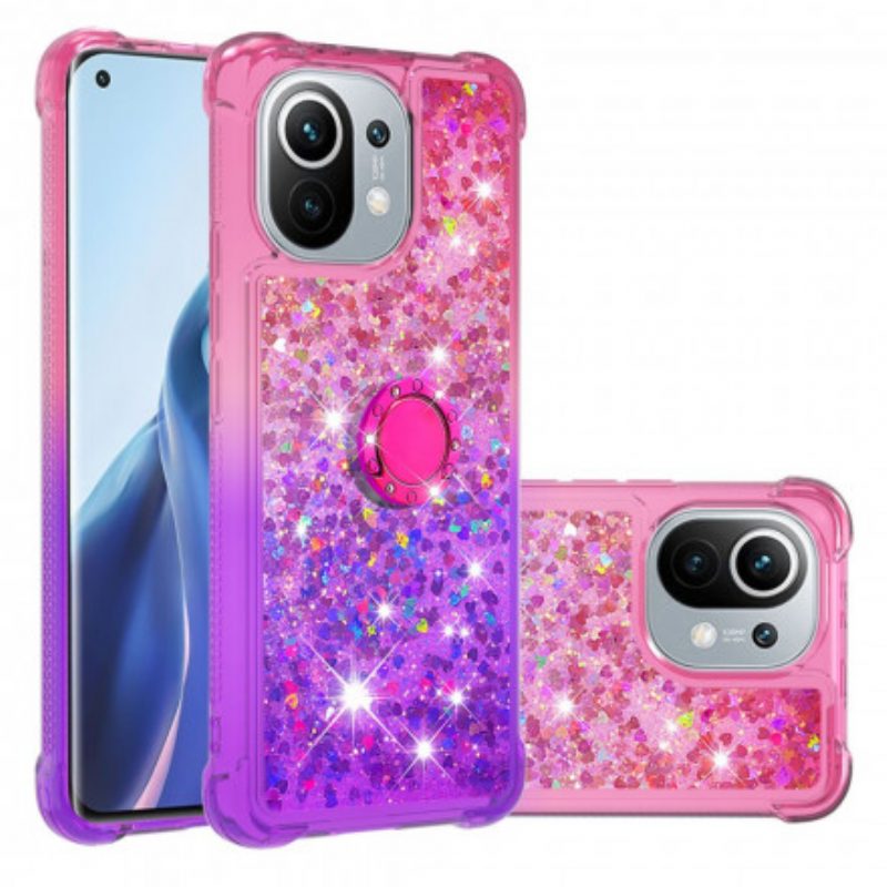 Hoesje voor Xiaomi Mi 11 (5G) Glitter Ringbeugel