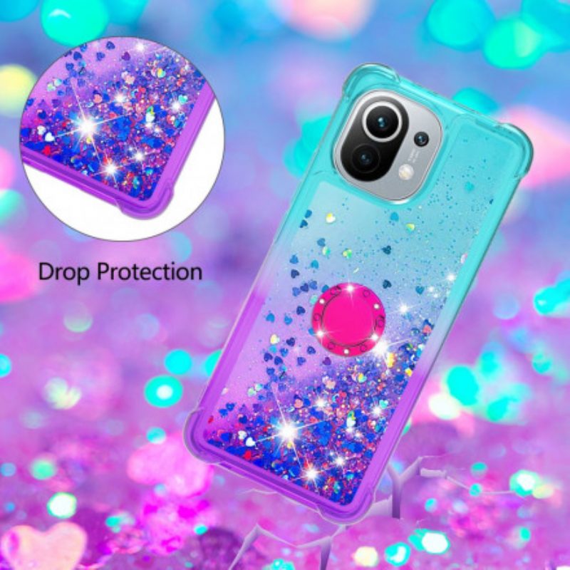 Hoesje voor Xiaomi Mi 11 (5G) Glitter Ringbeugel